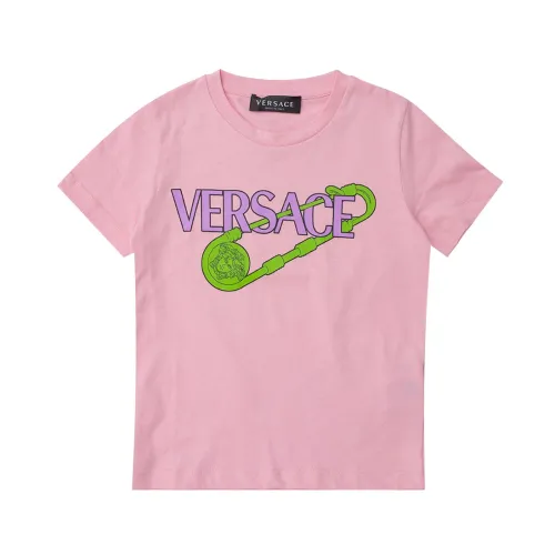 Versace , Printed T-shirt ,Pink female, Sizes: