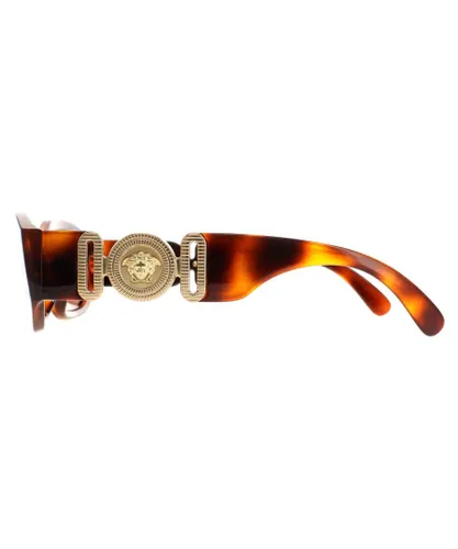 Versace Rectangle Unisex Havana Dark Brown VE4361 Sunglasses - One