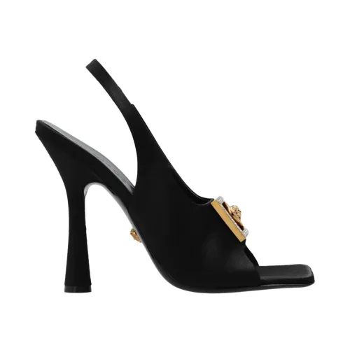 Versace , Sandals with high heels ,Black female, Sizes: