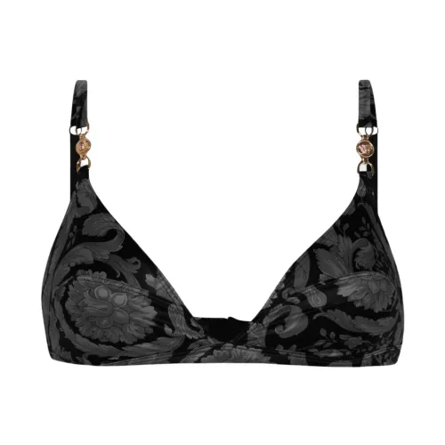 Versace , Satin Stretch Barocco 92 Print Underwear ,Black female, Sizes: