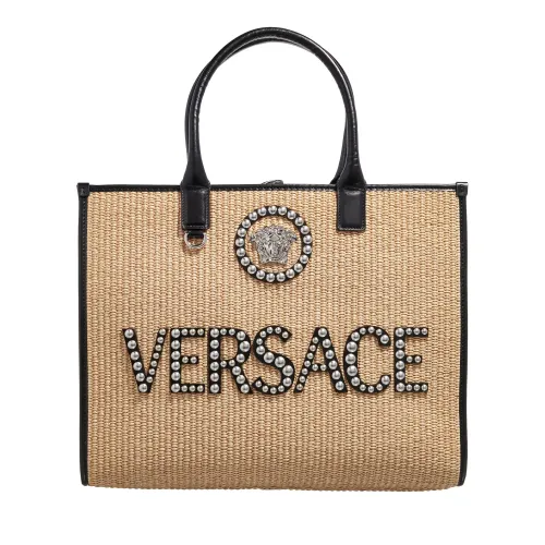 Versace Shopping Bags - Versace La Medusa Shopper with Logo - beige - Shopping Bags for ladies
