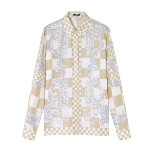 Versace , `Silver Baroque` Print Formal Shirt ,Multicolor female, Sizes: