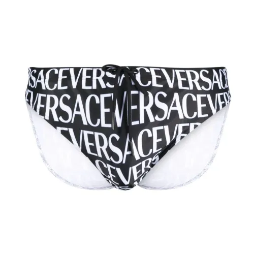 Versace , Slip Beachwear ,Black male, Sizes: