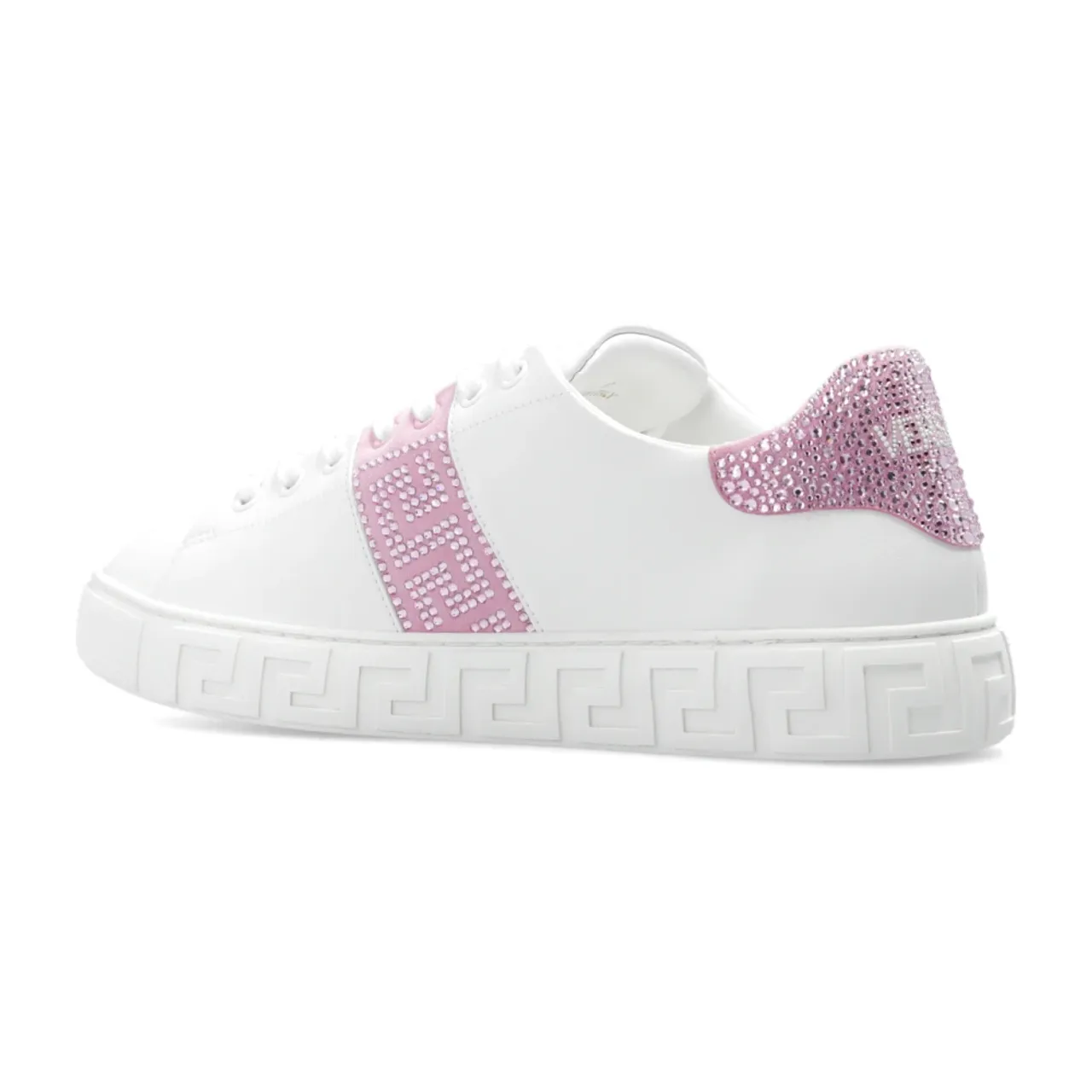 Versace , Sneakers with crystals ,White female, Sizes: