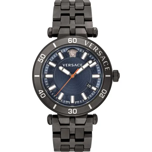 Versace Sport Stainless Steel Luxury Analogue Quartz Watch - Black