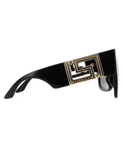 Versace Square Womens Black Dark Grey Sunglasses - One