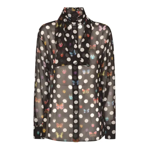 Versace , Stylish Multicolor Polka Dot Shirt ,Multicolor female, Sizes: