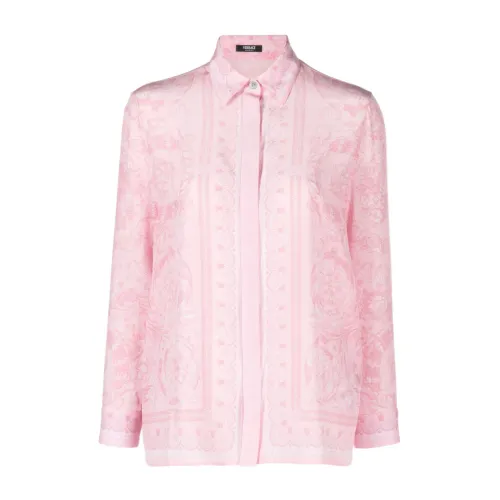 Versace , Stylish Shirts ,Pink female, Sizes: