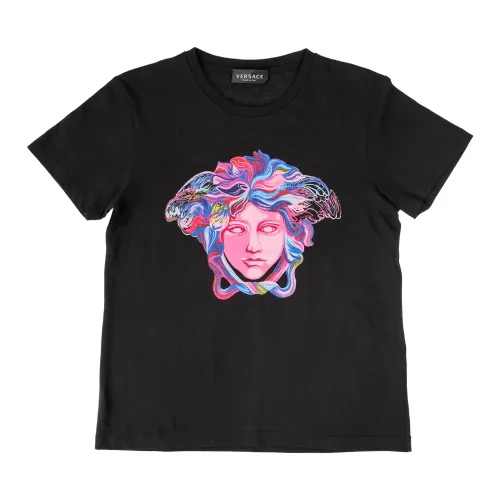 Versace , T-Shirts ,Black female, Sizes: