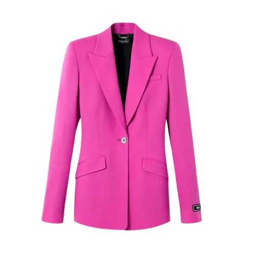Versace , Tailored Wool Jackets ,Pink female, Sizes: