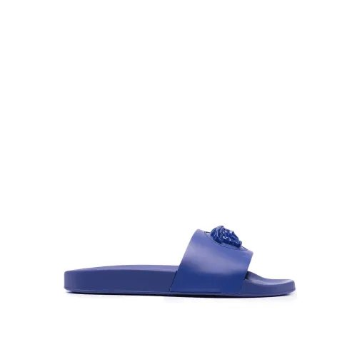 Versace , Toe socks and sliders ,Blue male, Sizes:
