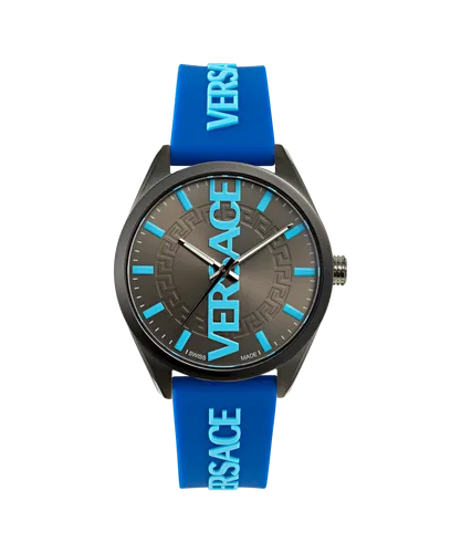 Versace V-vertical Mens Blue Watch VE3H00823 Silicone - One Size