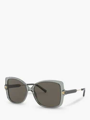 Versace VE4390 Women's Butterfly Sunglasses, Transparent Black/Brown - Transparent Black/Brown - Female