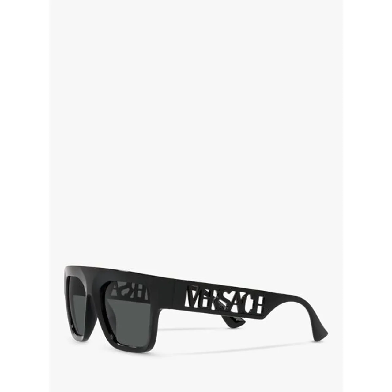 Versace VE4430U Men's Rectangular Sunglasses - Black/Grey - Male