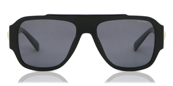 Versace VE4436U Polarized GB1/81 Men's Sunglasses Black Size 57