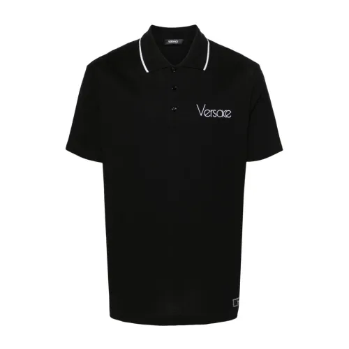 Versace , Versace T-shirts and Polos Black ,Black male, Sizes: