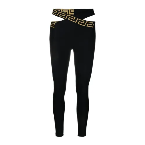 Versace , Versace Trousers Czarny ,Black female, Sizes: