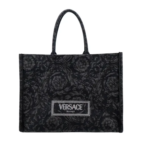 Versace , Vintage Black Shoulder Bag ,Black female, Sizes: ONE SIZE