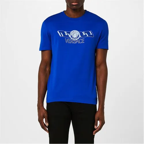 Versace Vjc Two Tone T-Shirt Sn33 - Blue