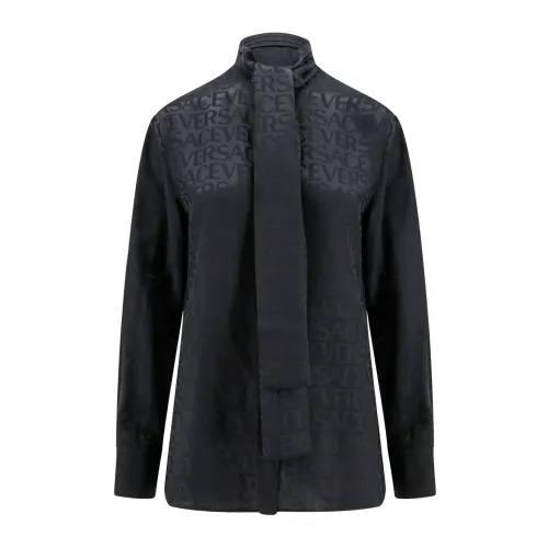 Versace , Women Clothing Shirts Black Aw23 ,Black female, Sizes:
