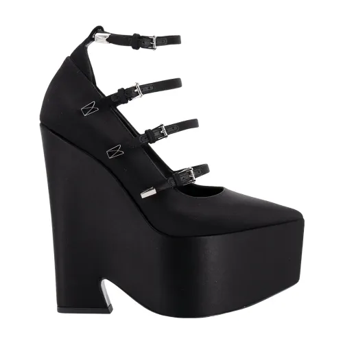 Versace , Women Shoes Pumps Black Ss23 ,Black female, Sizes: