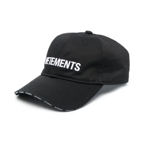 Vetements , Black Logo Hat by Vtmnts ,Black male, Sizes: ONE