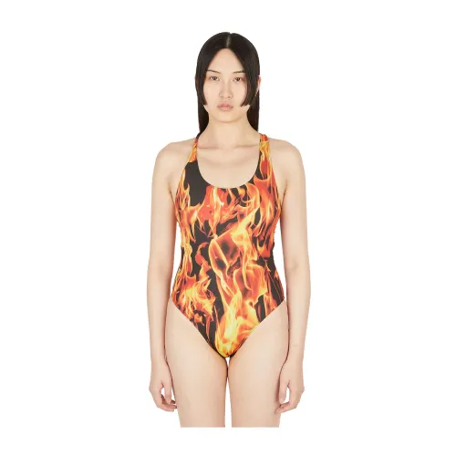 Vetements , Fire Open Back Swimsuit ,Black female, Sizes: