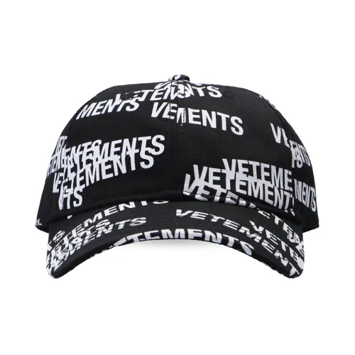 Vetements , Printed cotton baseball cap ,Black male, Sizes: ONE