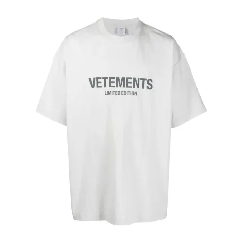 Vetements , Unisexs Clothing T-Shirts Polos White Ss23 ,White male, Sizes: