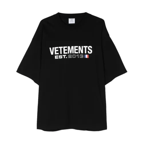 Vetements , Vetements T-shirts and Polos Black ,Black female, Sizes: