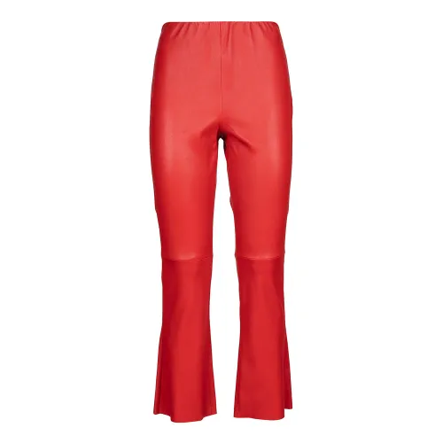 Via Masini 80 , Via Masini 80 Trousers Red ,Red female, Sizes: