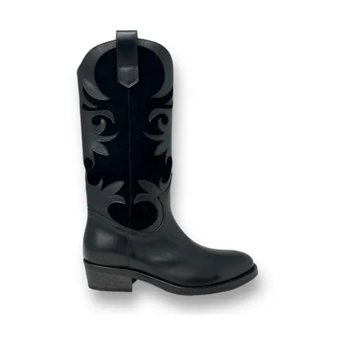 Via Roma 15 , Black Stylish Boots ,Black female, Sizes: