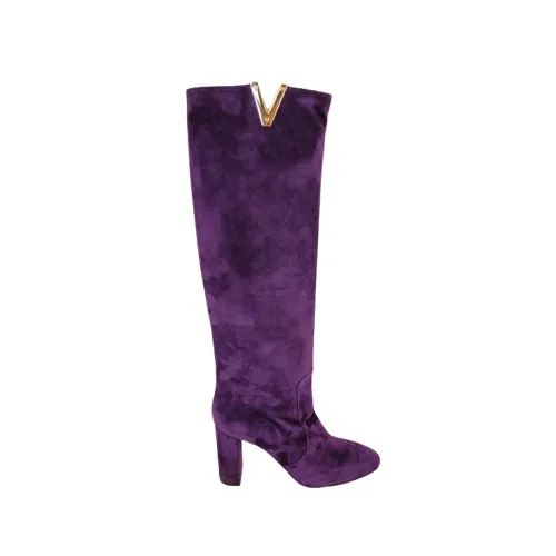 Via Roma 15 , Stylish and Trendy Violet Boots ,Purple female, Sizes: