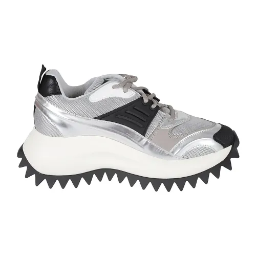 Vic Matié , Leather and Mesh Runner Sneakers ,Black female, Sizes: