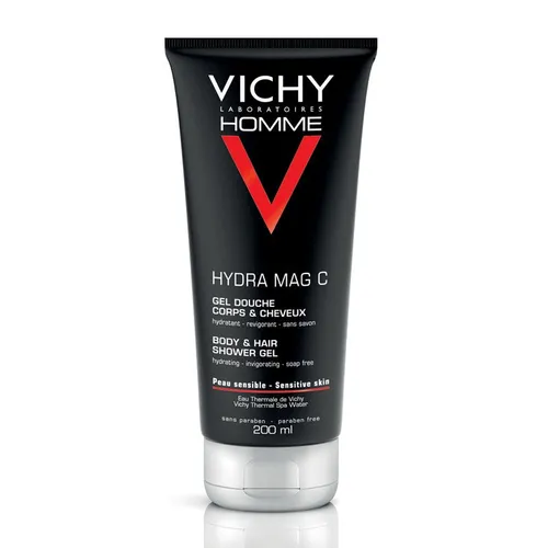 Vichy Homme Hydra Mag-C Body & Hair Shower Gel 200Ml