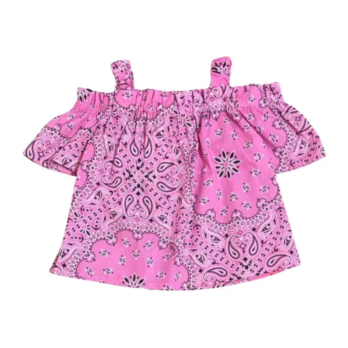 ViCOLO , Fuchsia Bandana Print Blouse ,Pink female, Sizes: