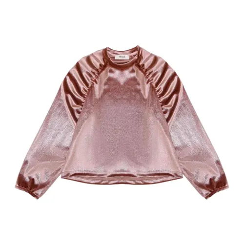 ViCOLO , Pink Velvet Long Sleeve T-shirt ,Pink female, Sizes: