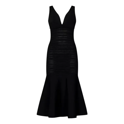 Victoria Beckham , Womens Clothing Dress Black Ss24 ,Black female, Sizes: