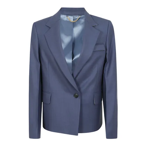 Victoria Beckham , Women's Clothing Jackets Blue Ss24 ,Blue female, Sizes:
