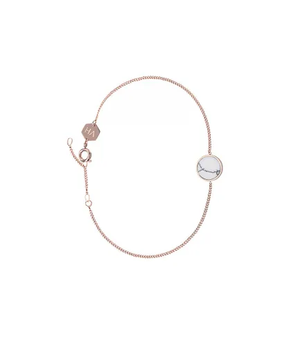 Victoria Hyde London Womens Bracelet Sudbury Hill White Marble Rosegold - Rose Gold Stainless Steel - One Size