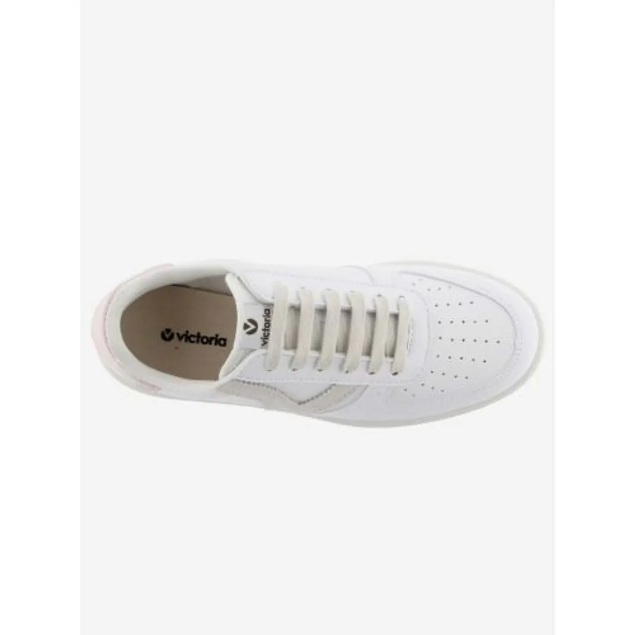 Victoria Womens Grey Madrid Faux Leather Trainer