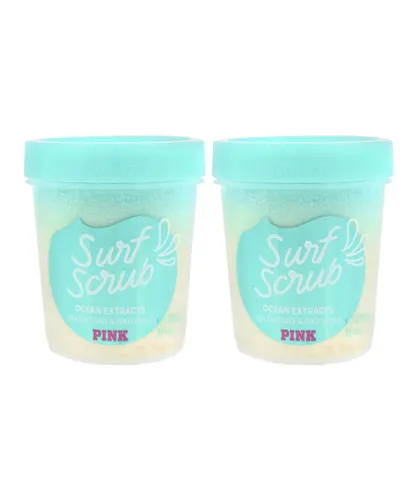 Victoria's Secret Womens Pink Surf Scrub Ocean Extracts Sea Salf Face & Body x 2 - One Size