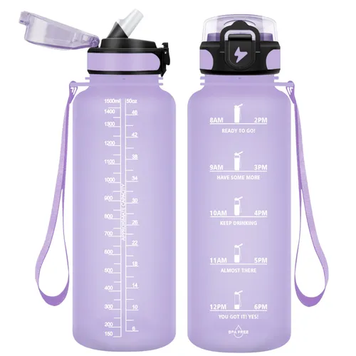 Vikaster 1.5 L Water Bottle with Straw