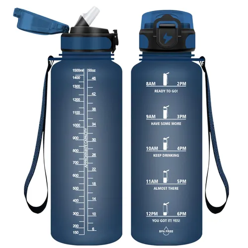 Vikaster 1.5 L Water Bottle with Straw
