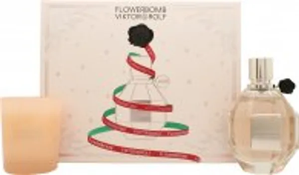 Viktor & Rolf FlowerBomb Christmas Edition Gift Set 100ml EDP + 70g Candle