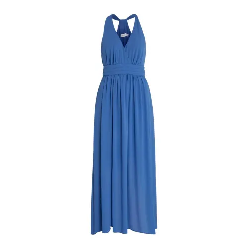 Vila , Light Blue Sleeveless V-Neck Dress ,Blue female, Sizes: