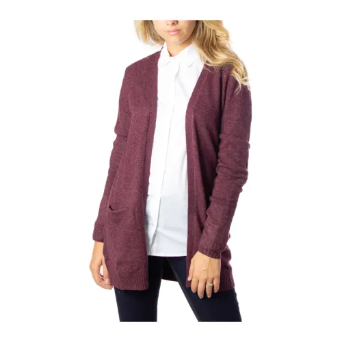 Vila , Open Knit Cardigan - Autumn/Winter Collection ,Purple female, Sizes: