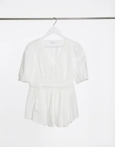 Vila poplin blouse in white
