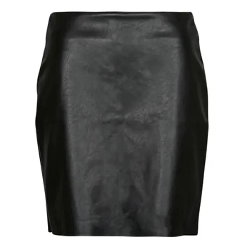 Vila  VIDAGMAR HW PU SKIRT  women's Skirt in Black