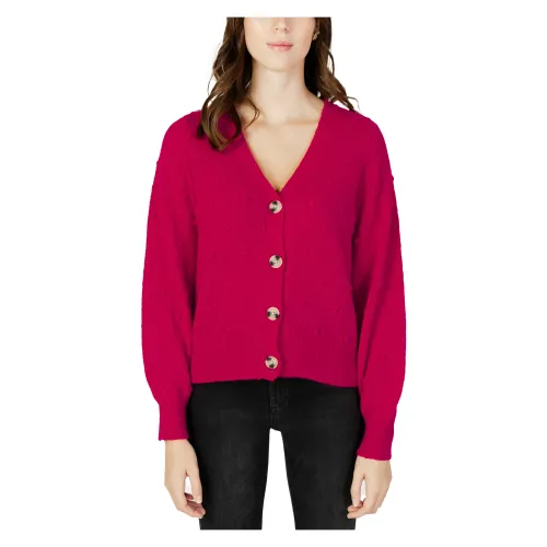 Vila , Womens Knit Cardigan ,Pink female, Sizes:
